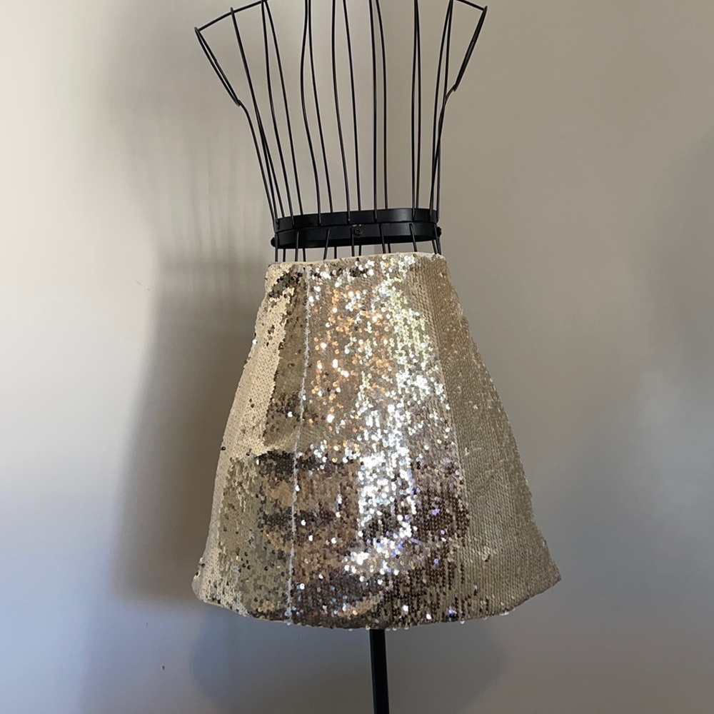 Altar’d State Gold Sequins Mini-Skirt
